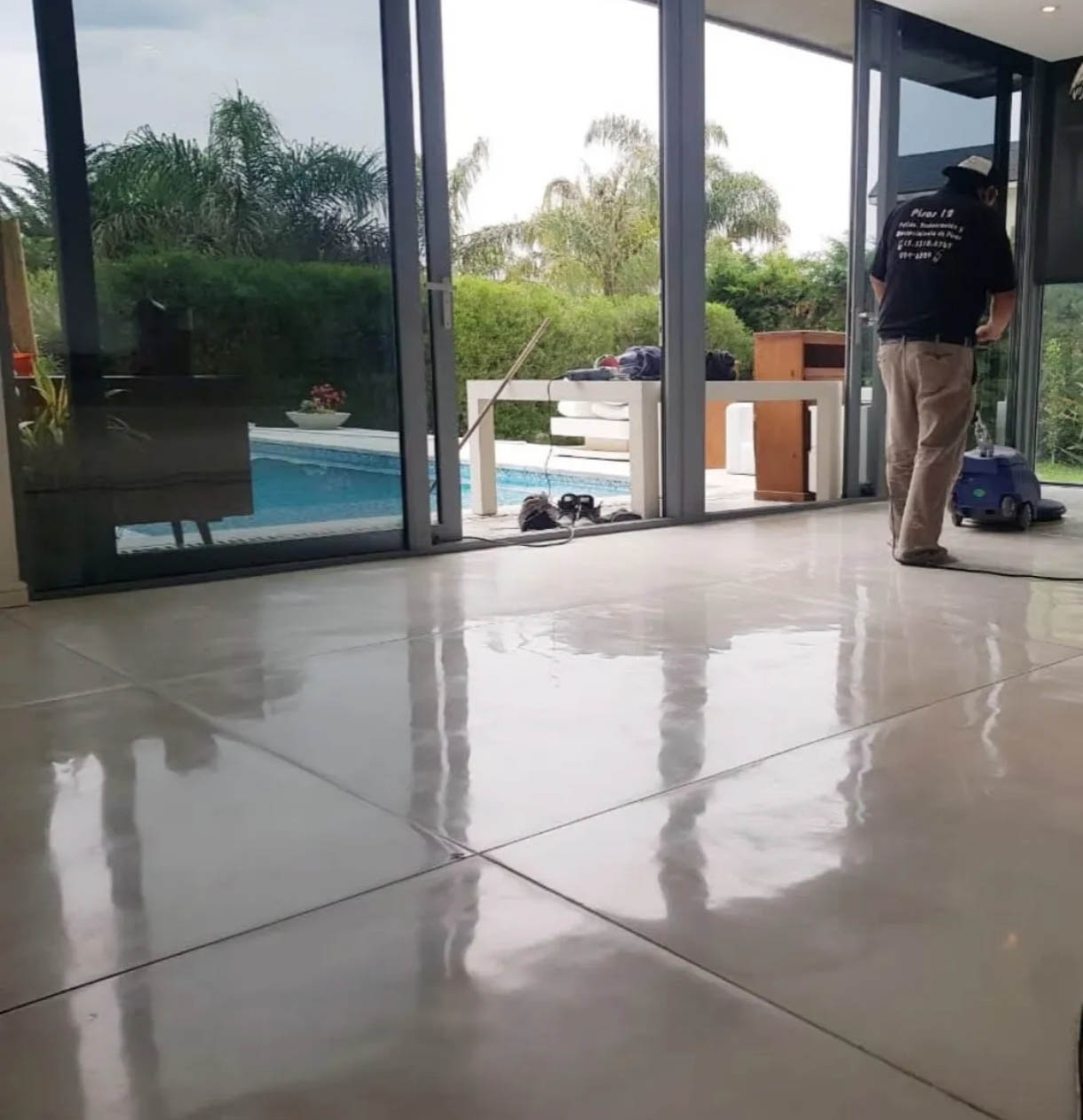 Piso de hormigón pulido — trabajo 3